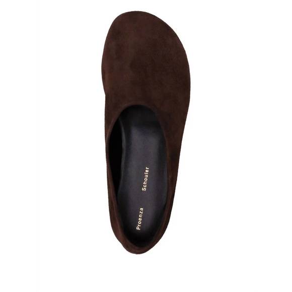 NEW PROENZA SCHOULER women's glove slippers in chocolate kidsuede - Picture 4 of 4